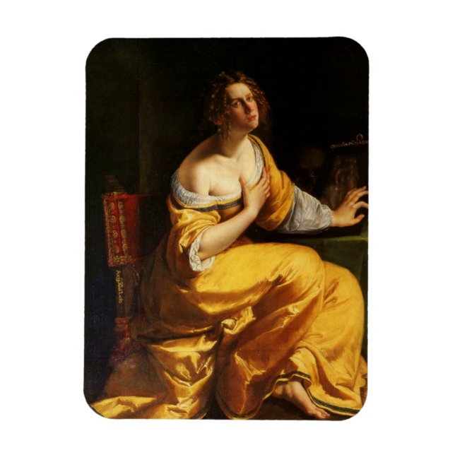 Ímã Mary Magdalene (por Artemisia Gentileschi) (Vertical)