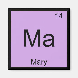 Imã Mary Name Chemistry Elemento Mesa Periódica