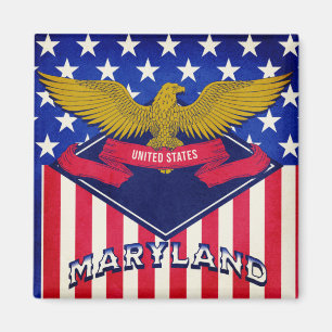 Imã Maryland EUA Flag