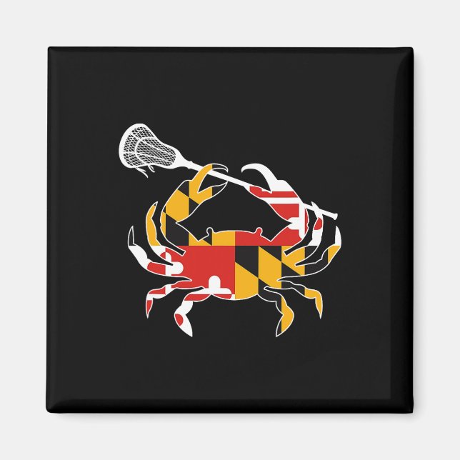 Imã Maryland Flag Crab Lacrosse Complete Stick B (Frente)