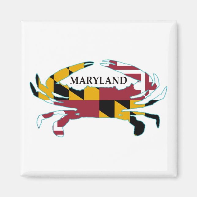 Imã Maryland Flag Crab Magnet (Frente)