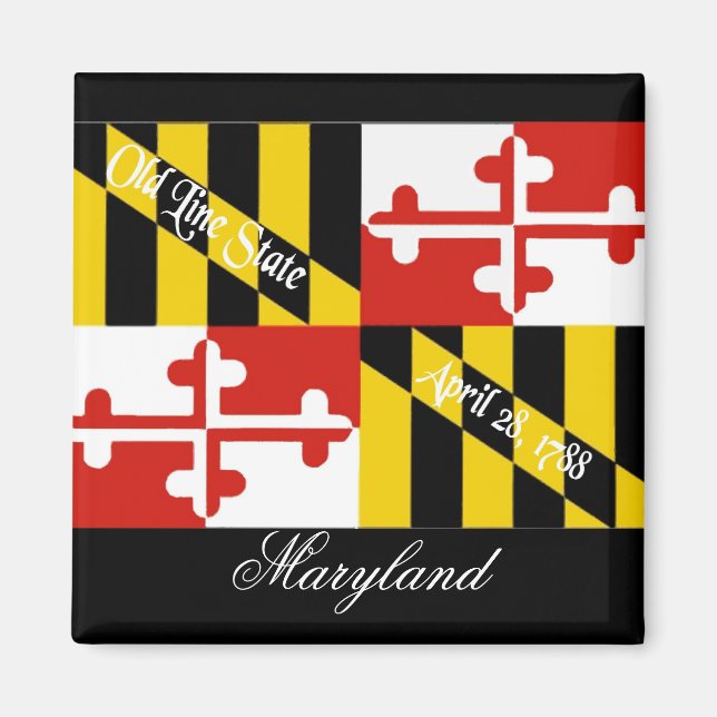 Imã Maryland Flag Magnet (Frente)