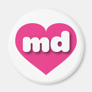 Imã Maryland Hot Pink Heart - amor