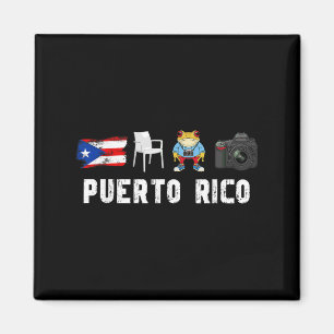Imã Más Fotos Porto Rico Bandeira Riquenha Funny Sapo