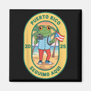 Imã Más Fotos Porto Rico Bandeira Riquenha Funny Sapo 
