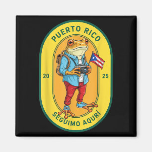 Imã Más Fotos Porto Rico Bandeira Riquenha Funny Sapo