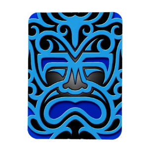 Ímã Máscara asteca azul