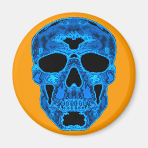 Imã Máscara azul do horror do crânio