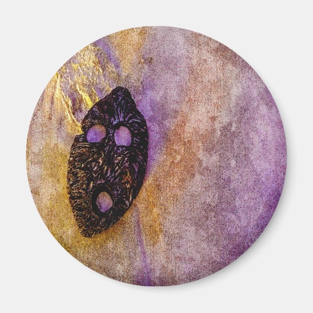 Imã Máscara da natureza na praia (Frente)