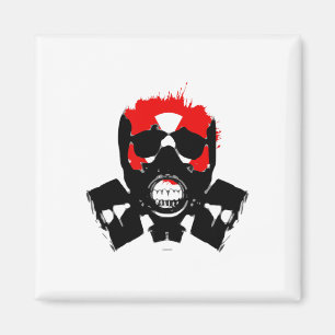 Imã Máscara de gás - Resistir carvão - Símbolo radioat