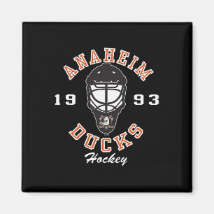 Imã Máscara de Hockey Anaheim Ducks Preta Licenciada O