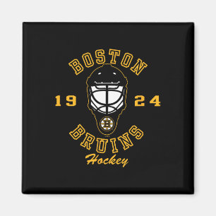 Imã Máscara de hóquei Boston Bruins preta licenciada o