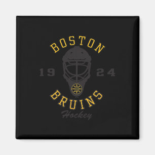 Imã Máscara de hóquei branca do Boston Bruins licencia