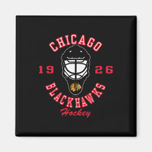Imã Máscara de hóquei Chicago Blackhawks preta licenci