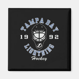 Imã Máscara de hóquei Tampa Bay Lightning preta oficia