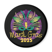 Máscara de Ímã do Mardi Gras - 2025