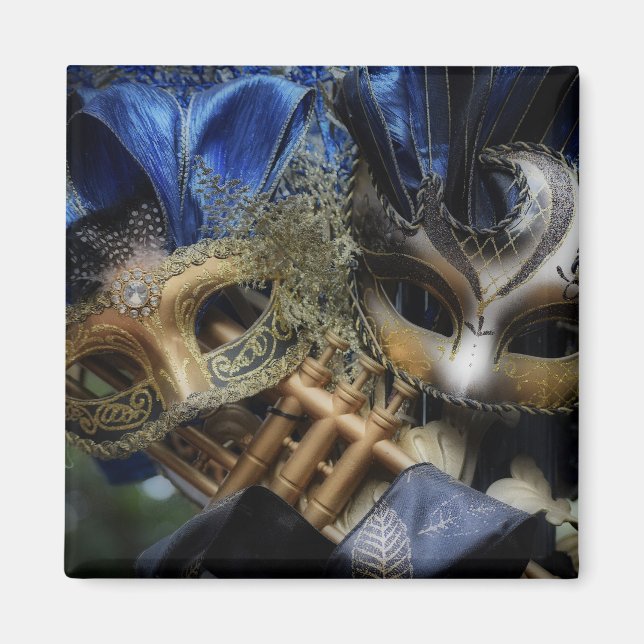 Imã Máscara de Mascarada Ímã Quadrado (Frente)