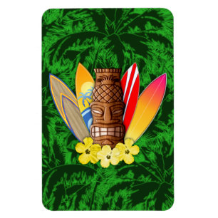 Ímã Máscara De Tiki E Surfboards