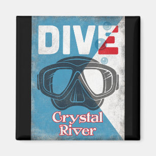 Imã Máscara do mergulho autónomo do vintage de Cryst