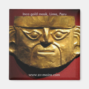 Imã Máscara do ouro do Inca, Lima, Peru