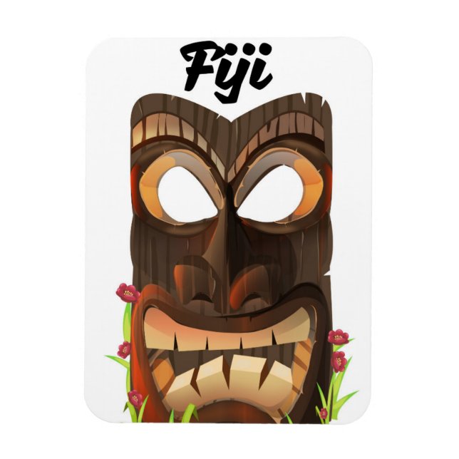 Ímã Máscara esculpida de Fiji (Vertical)
