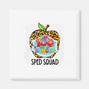 Imã Máscara Facial Dia 100 Feliz Equipe Ed Sped Escola