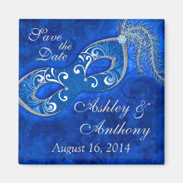 Imã Mascarada Ball Mardi Gras Casamento Salve a Data