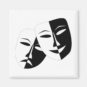 Imã Máscaras de Comédia de Drama Simples Atuando Caf