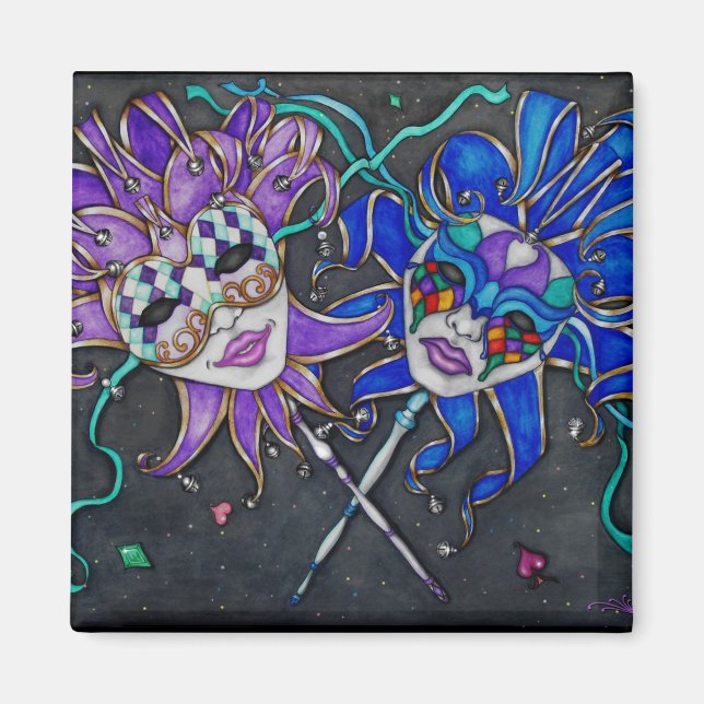 Imã Máscaras de Jester Comédia/Tragédia (Frente)