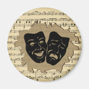 Imã Máscaras de Teatro e Música Antiquada