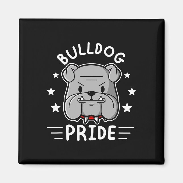 Imã Mascot English Bulldog Pride E Lealdade (Frente)