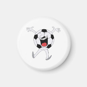 Imã Mascote Bola de Futebol Risonha