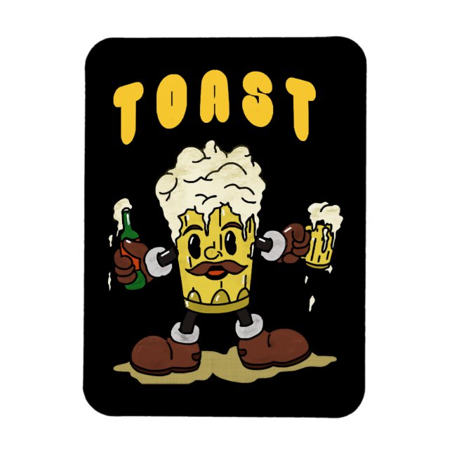 Ímã Mascote da Torrada de Cerveja (Vertical)