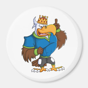 Imã mascote de águia do futebol americano completo