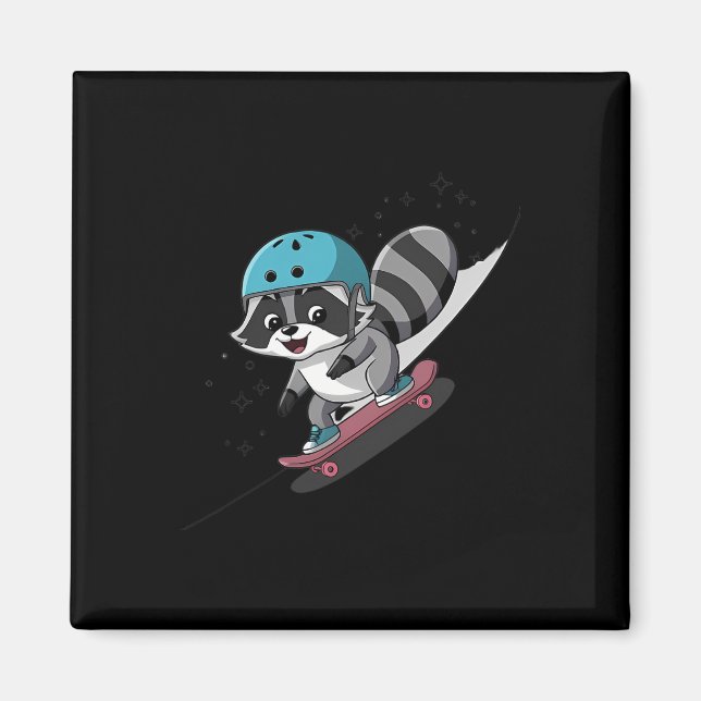 Imã Mascote Esquilo Radical Patinando Estrela  (Frente)