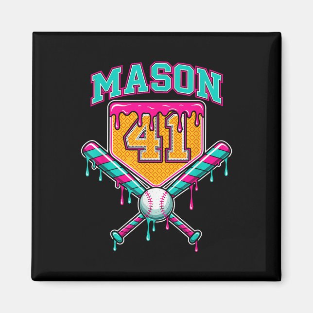 Imã Mason 41 Meme Sorvete Drip Bysebyll Aniversário Co (Frente)
