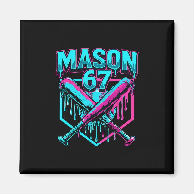 Imã Mason 67 Funny Ice Cream Drip Sell Meme Graphics  (Frente)