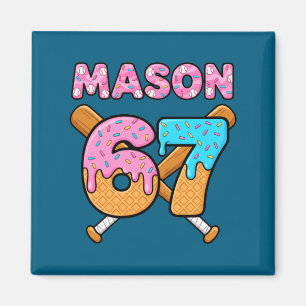 Imã Mason 67 meme de sorvete engraçado seis sete mason