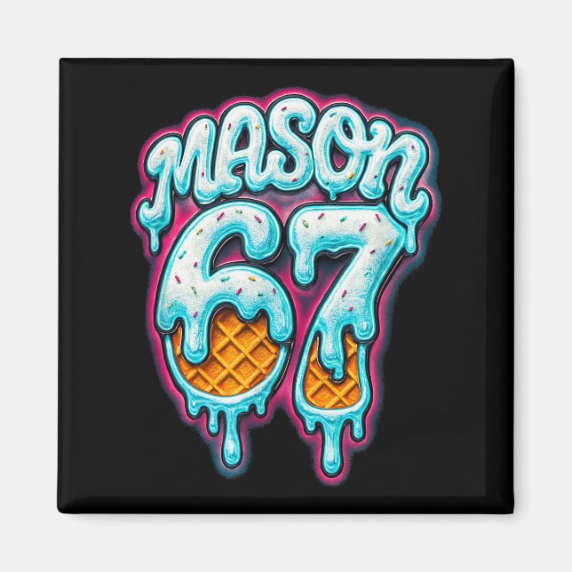 Imã Mason 67 Sorvete Drip Seis Sete Meme 6 7 Adolescen (Frente)