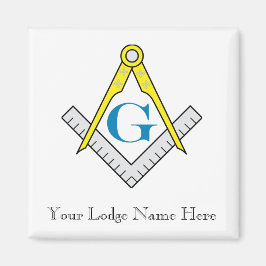 Imã Masonic Magnet Personalizar Nome do Lodge