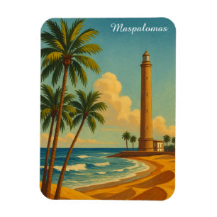 Ímã Maspalomas Meloneras Praia Vintage Gran Canaria