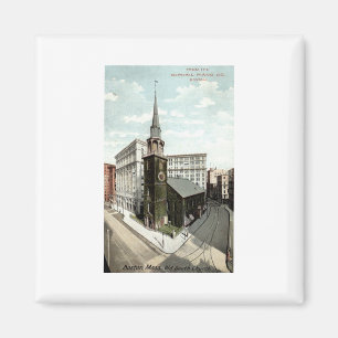 Imã Massa sul velha de Boston da igreja. Vintage 1908