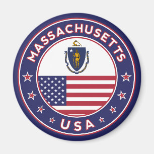 Imã Massachusetts, adesivo de Massachusetts, capa de t