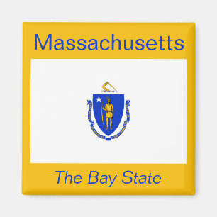 Imã Massachusetts Flag Magnet