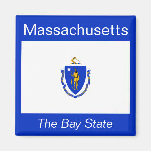 Imã Massachusetts Flag Magnet