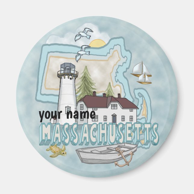 Imã Massachusetts Lighthouse (Frente)