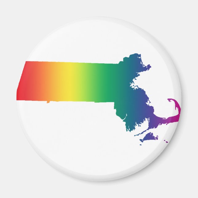 Imã Massachusetts Rainbow Orgulho gay Igualdade (Frente)