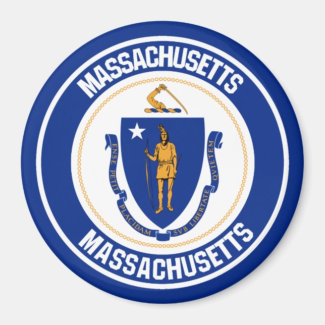 Imã Massachusetts Round Emblem (Frente)