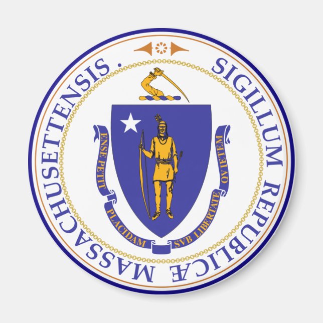 Imã Massachusetts State Seal (Frente)