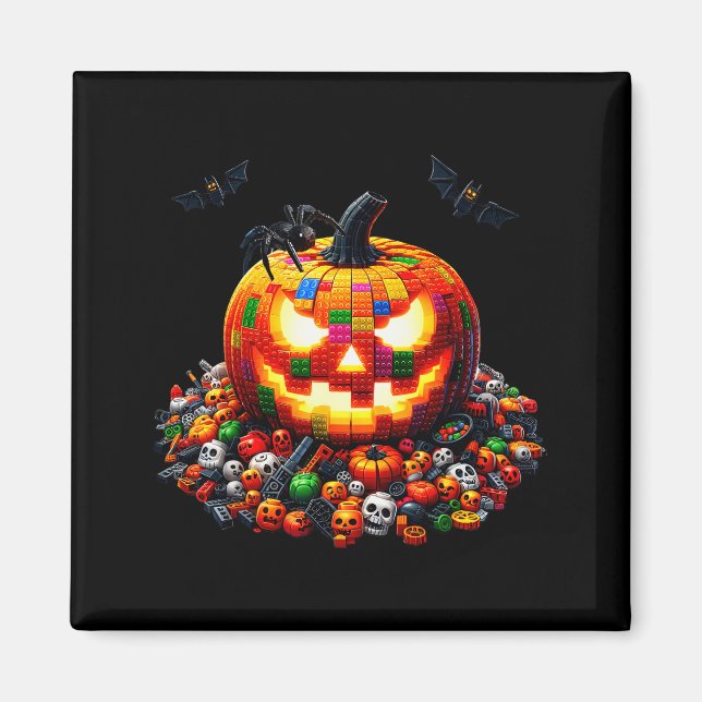 Imã Master Builder Blocks Bricks Building Pumpkin Hall (Frente)